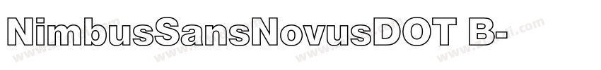 NimbusSansNovusDOT B字体转换
